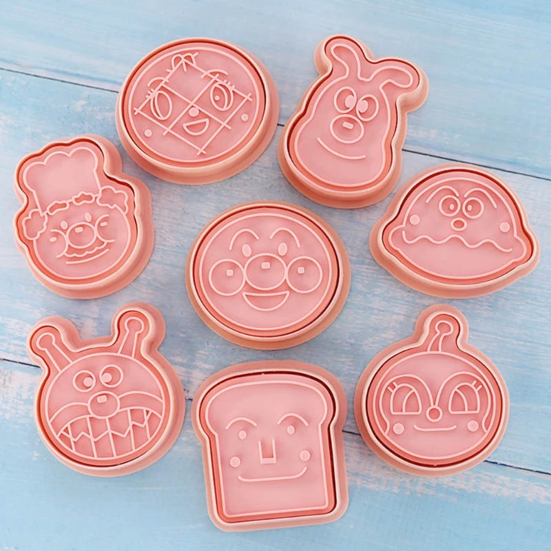 New Anime Anpanman Cookie Cutter Japanese Cartoon Biscuit Mold Household Baking DIY Kitchen Tool 3D Press Cookie Cutter