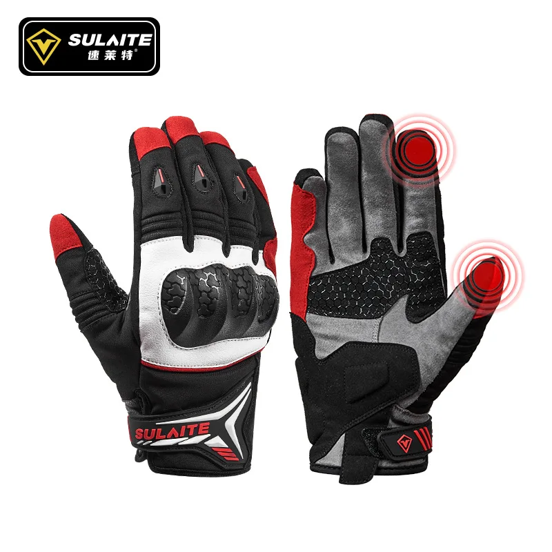 

SULAITE TPU Anti-drop Full Finger Moto Gloves Winter Warm Locomotive Riding Durable Protective Equipment for Motorcycle Riders