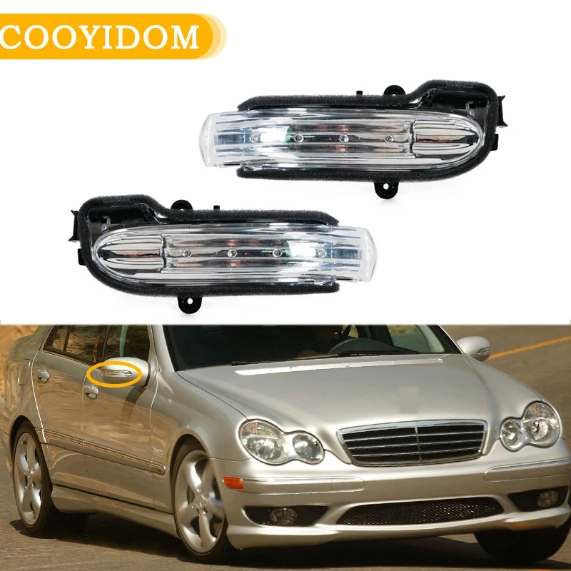 Samochodowe przednie światło obrysowe Drzwi Skrzydło Lusterko wsteczne Do Mercedes Benz W203 4Door 2004 2005-2007 Wskaźnik kierunkowskazu Lampa boczna