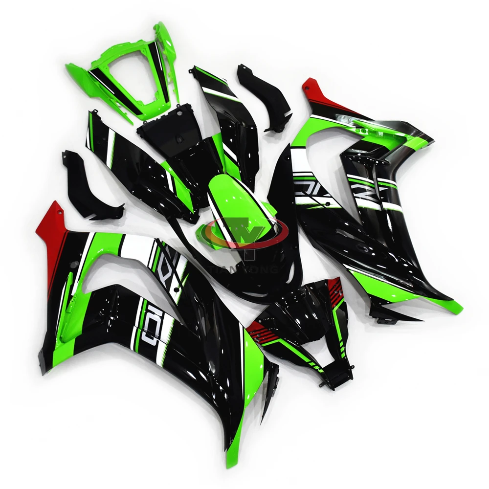 For ZX10R Bodywork Green black red printing 2011 2012 2013 2014 2015 ZX 10R Motorcycle Full Fairing Kit Cowling