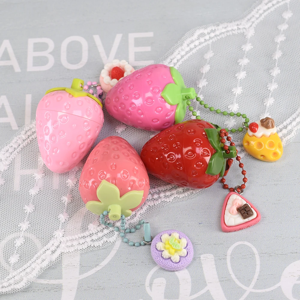 Niedlicher Lippenbalsam, Erdbeer-Falten-Reparatur, feuchtigkeitsspendend und aufpolsternd, langlebig, feuchtigkeitsspendend, erdbeerförmiger Lippenschutz, Geschenk für Frauen