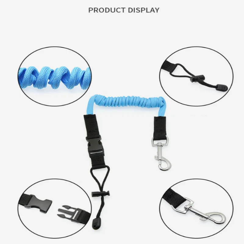 ISURE MARINE 2 قطعة مجداف مكافحة فقدان حبل نفخ كاياك سلامة ملزمة حبل حبل ثابت حبل مرن متعدد الألوان