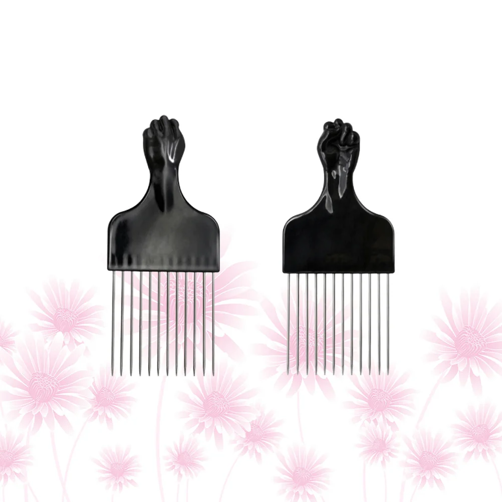 

2Pcs Stainless Steel Wide Tooth Comb Long Handle Design for Deep Scalp Massage Ideal for Men Women Hairdresser Use Hair Styling