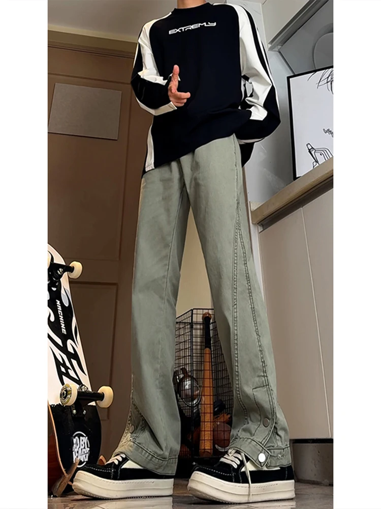 

Мужские джинсы American Retro с микро-клешем, прямые, с легким клешем, Cleanfit, High Sensation, Small Ence