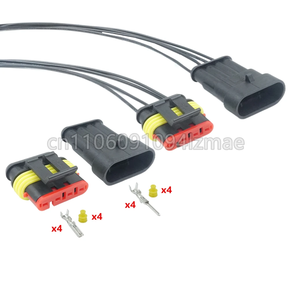 

4-контактный автомобильный разъем Superseal, электрические разъемы и герметичная водонепроницаемая автоматическая розетка 282106-1 282088-1