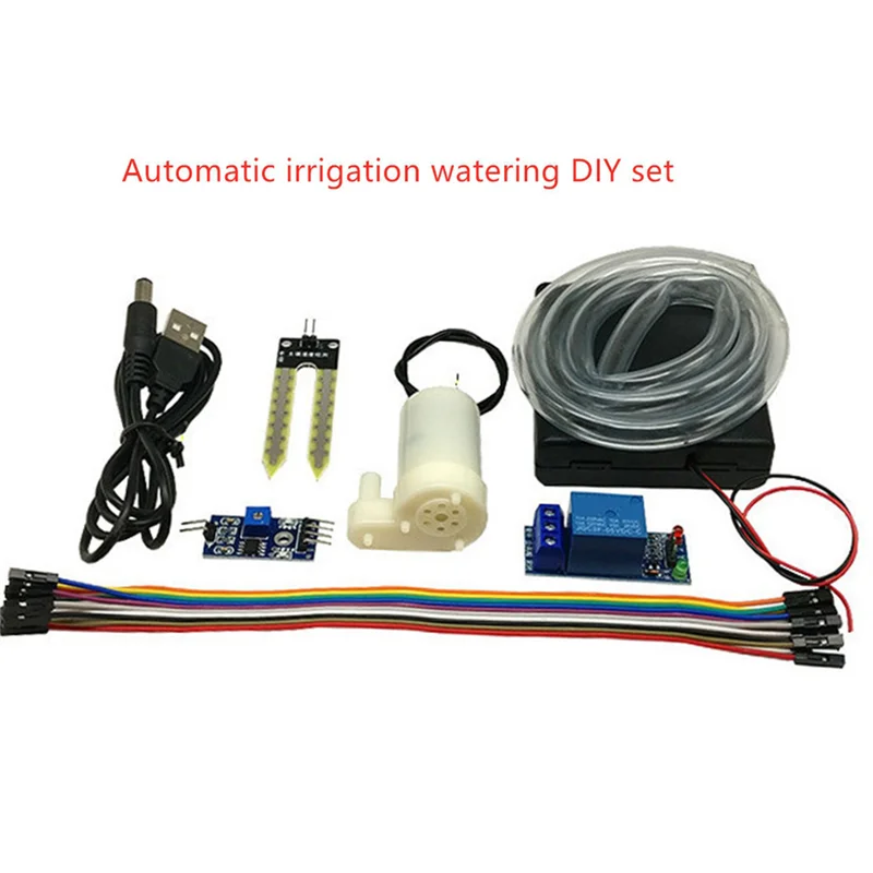 

GIGI 1Set Automatic Irrigation DIY Kit Water Pump Soil Moisture Detection Garden Drip Watering Watering Irrigation System