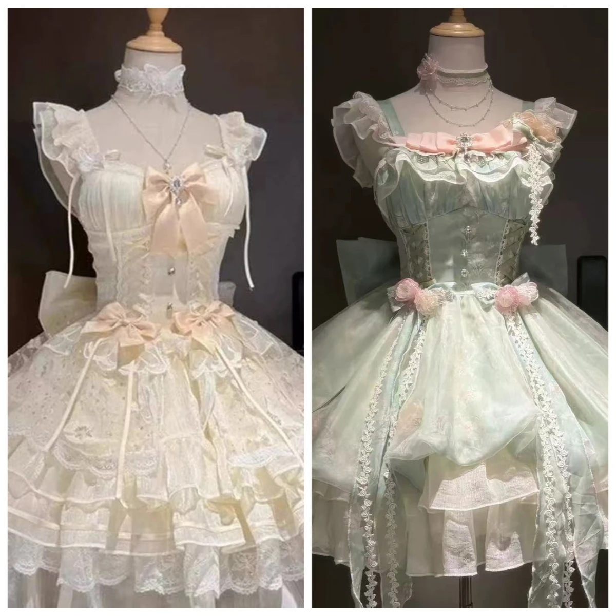 Kawaii Fruit Print Sweet Elegant Lolita Dress Women Short Sleeve Princess Dresses Cute Bow Peter Pan Collar Pary Dress Hot Girls