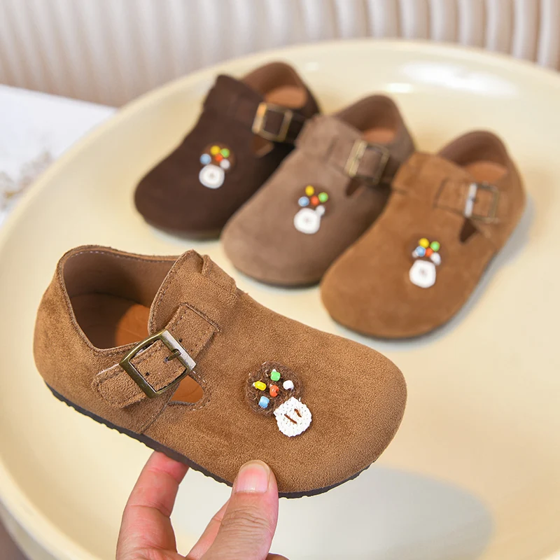 

Children Retro Leather Shoes Britain Style Kids Shoes Flats Simple Boys Girls Baby Casual Shoes Round Head Toddler Shoes Girl