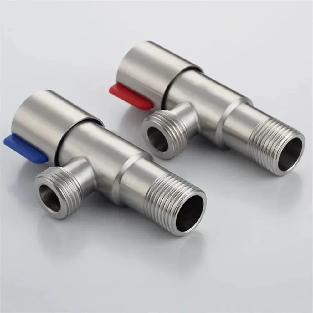 Vanne d'entrée d'eau chaude et froide en acier inoxydable 304, robinet d'arrêt pour salle de bains, cuisines, balcons, accessoires de toilettes