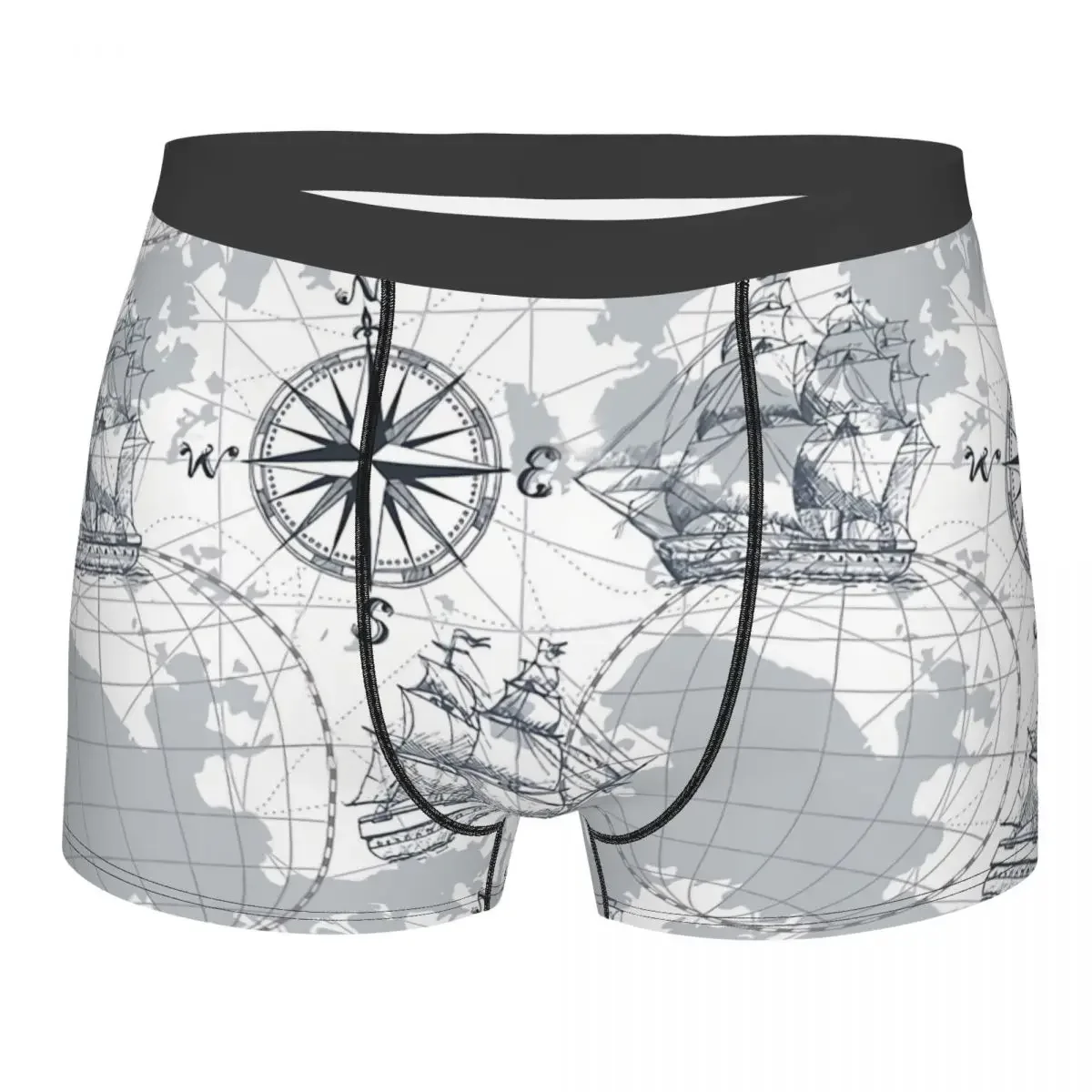 Anchor Sea Life Sailing Lover Underpants Breathbale Panties Man Underwear Sexy Shorts Boxer Briefs