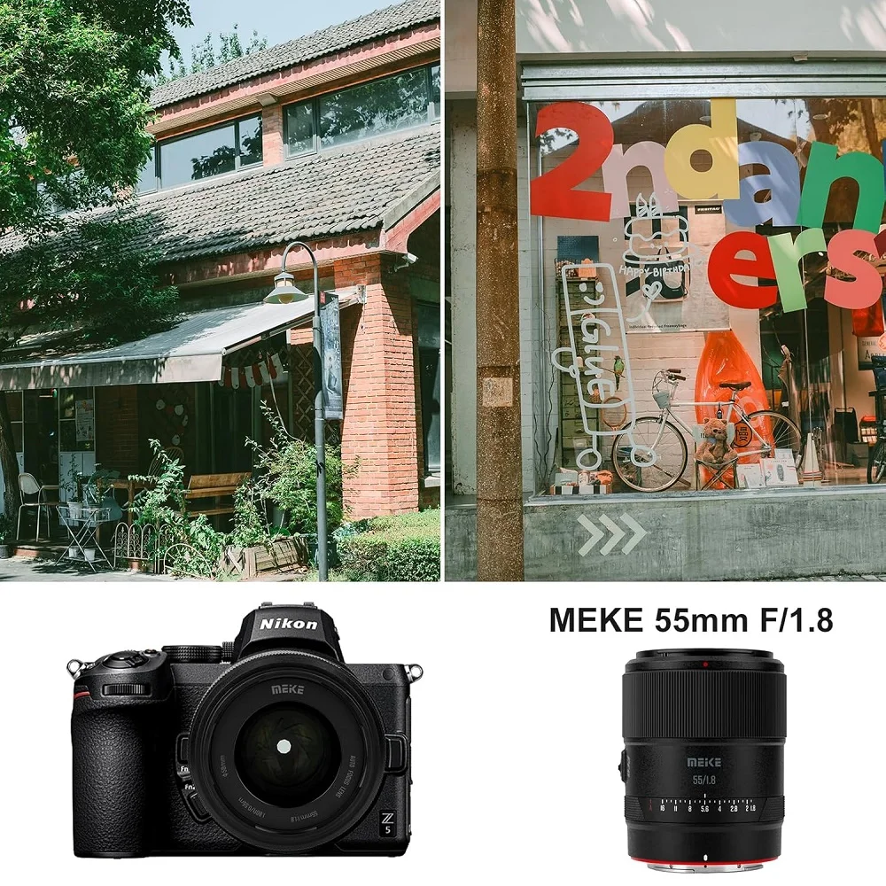 Meike 55mm F1.8 Pro 8K Auto Focus Full Frame Prime Portrait Lens STM for Sony E-Mount /for Nikon Z Mount /for L-Mount Camera