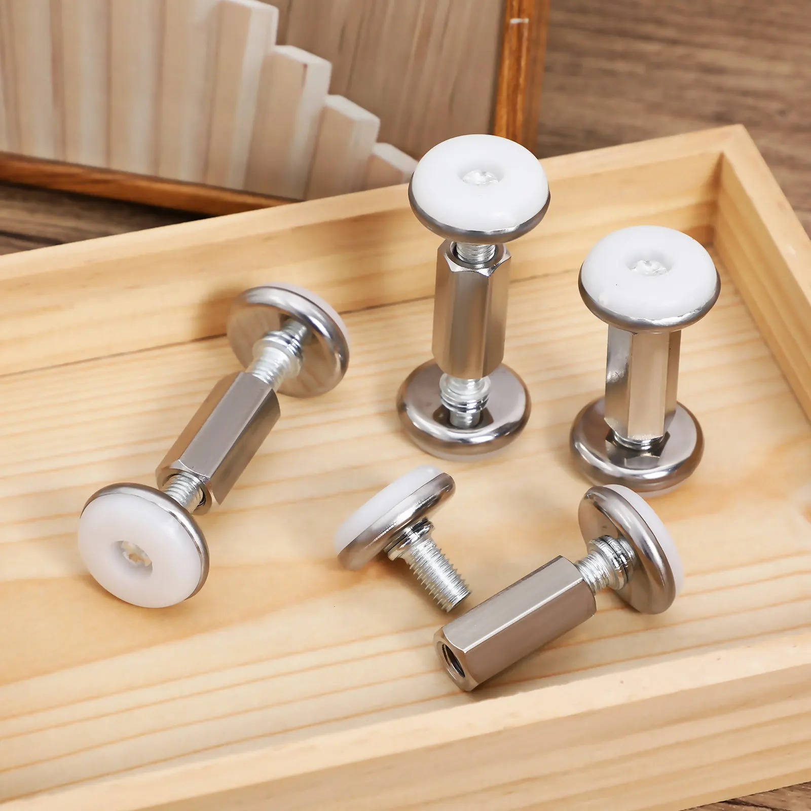 4Pcs Adjustable Headboard Stopper Bed Stabilizer for 56-76mm Gap, Anti-Shake Wall Bumper, Easy Install