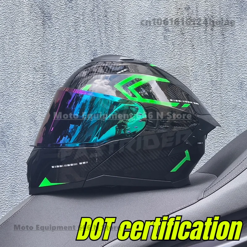 

LVS 909 Motorcycle Helmet Men's and Women's Flip Up Helmet ABS Material Motorcycle Full Helmet Four Season DOT Certification