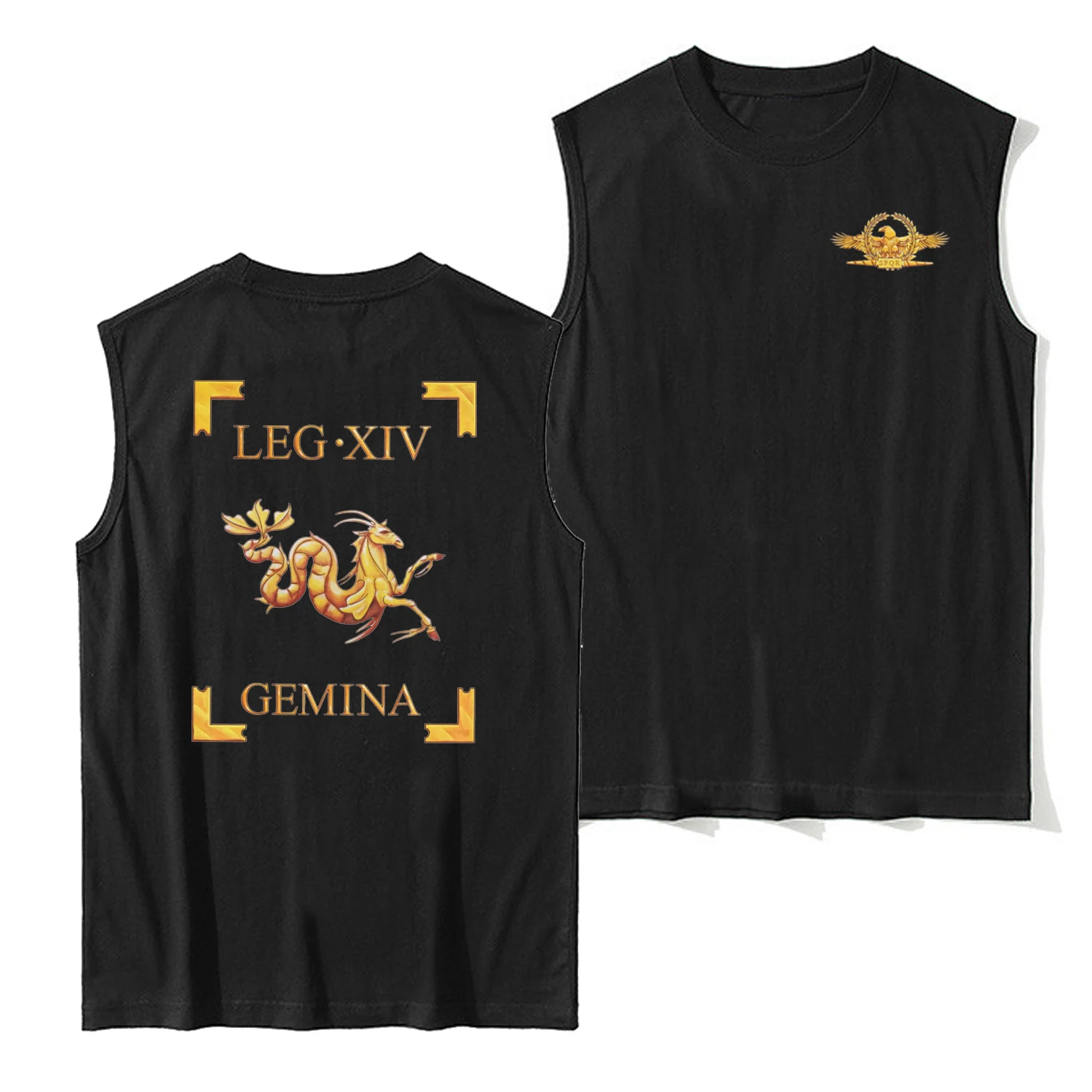 Legio XIV Gemina 13st Roman Legion Capricorn Emblem Tank Top 100% Cotton O-Neck Summer Casual Mens Vest Sleeveless T-shirt