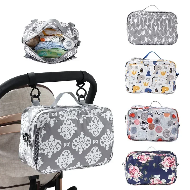 Waterproof Baby Mummy Bags Fashion Prints WetDry for Disposable Reusable Maternity Out Storage Diaper Bag Double Handle Wetbags