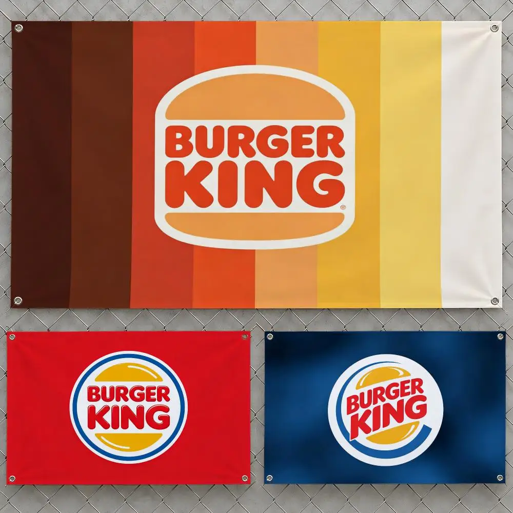 Brand Burger King Whopper Flame Grilled Flags Wall Hanging Flag Banners For Birthday Parties Outdoor Bedroom Dorm Room Decor