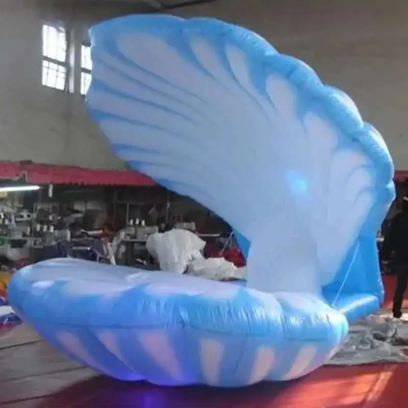 Hot Sale 2M LED Shell With Light Iatable Seashell Clamshell Fantasy Wedding Stage Decoration