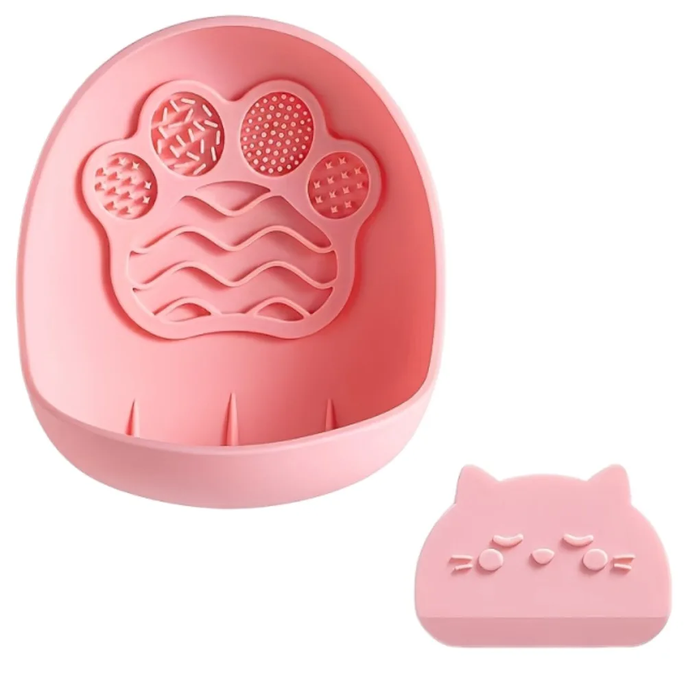 Cat Basin Silicone Suction Cup Pet Bowl Non-Slip Stable Slow Food Bowl Detachable Creative Pet Food Dispenser Pet Supplies