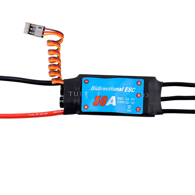 Zmr bidirecional 12a-200a esc sem escova bidirecional para carro de controle remoto hélice subaquática pneumática