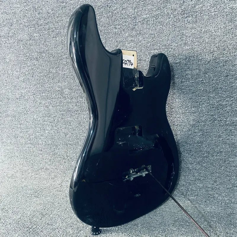 FB794 Black Color Precision&Jazz Bass Semi Finishing Electric Bass Body in Solid Wood with Damages for DIY