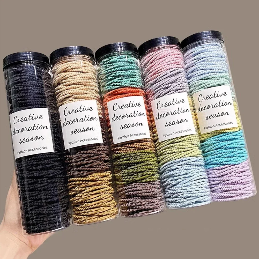 

100-Pack Seamless Solid Color Hair Elastics Invisible Ponytail Holders Simple Hair Ties Accessories for Easy Hair Management
