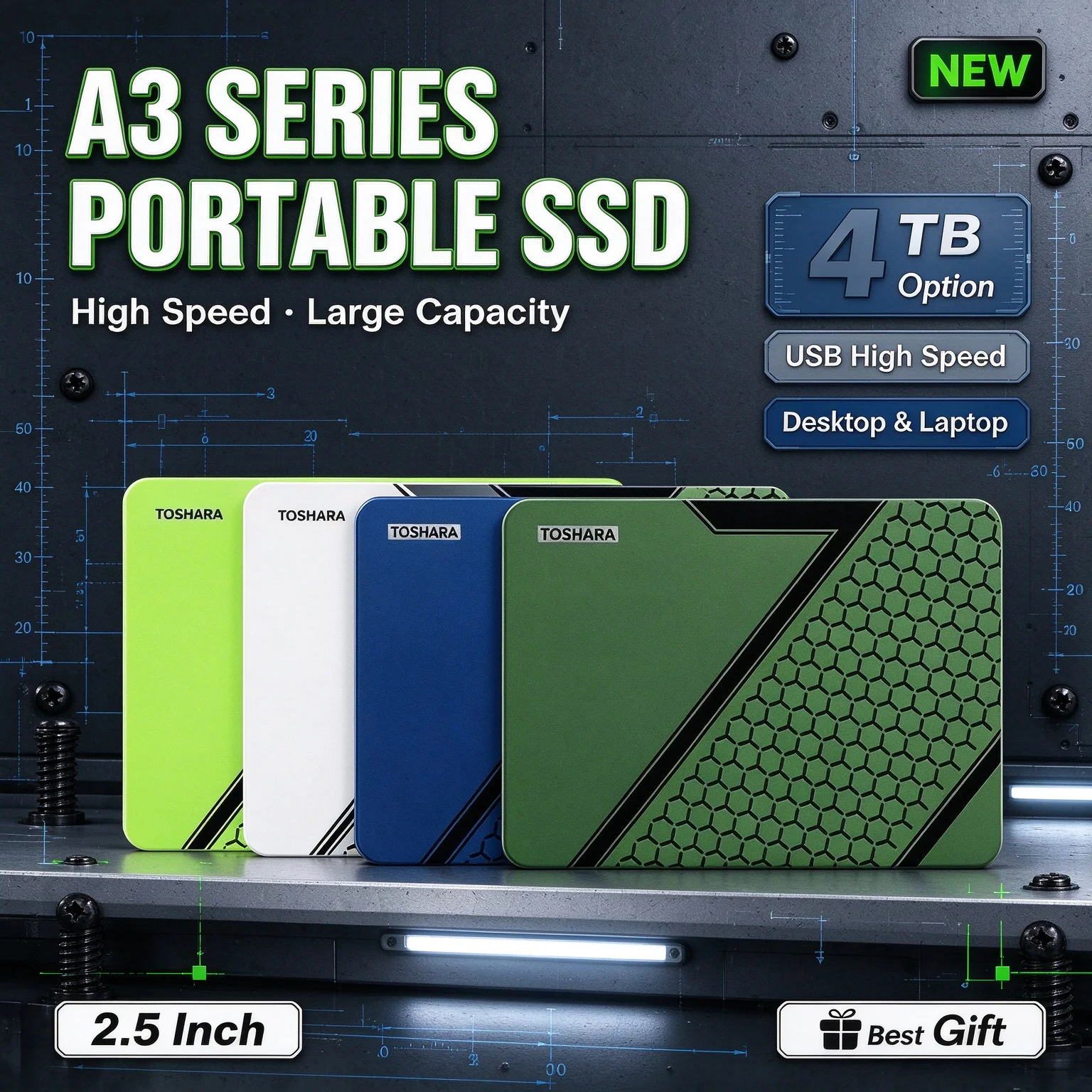 New High Speed 4TB A3 Series Solid State Disk SSD 500GB - 4TB Internal SSD Hard Drive For Laptop Microcomputer Desktop Best