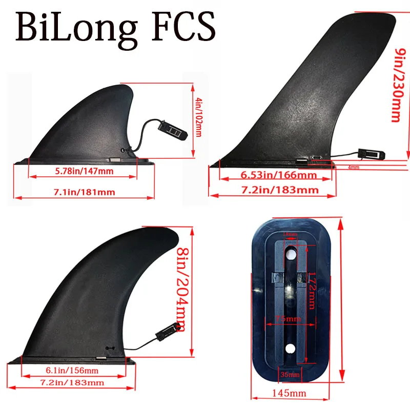 

Plug-in inflatable surfboard FIN race pin - type stern rudder SUP paddle board surfboard FIN 8 inch