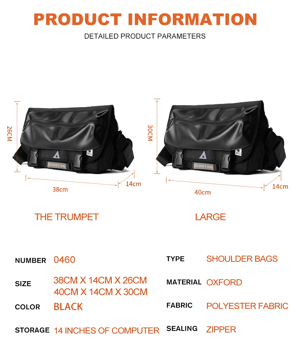 MOYYI Umhängetasche für Herren, lässig, trendig, wasserdicht, große Kapazität, leichte Taschen für Teenager, Alltag, Schulter-Umhängetasche – Detail 12
