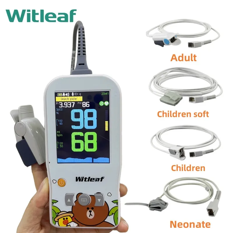 Witleaf Handheld Oximeter Pulse Oximetro Neonatal Mother Kids Baby Adult Pediatric SPO2 PI PR Heart Rate Monitor Accurat
