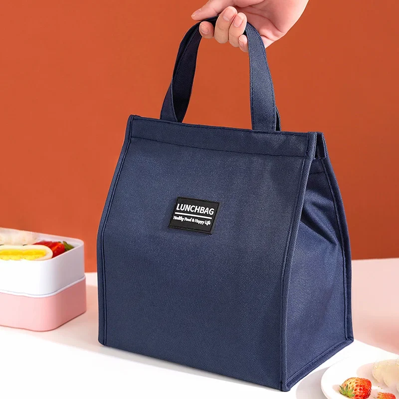 Bolsas de almuerzo con aislamiento térmico para hombres y mujeres, organizador de caja Bento de tela Oxford, bolsa de almuerzo portátil, bolsa