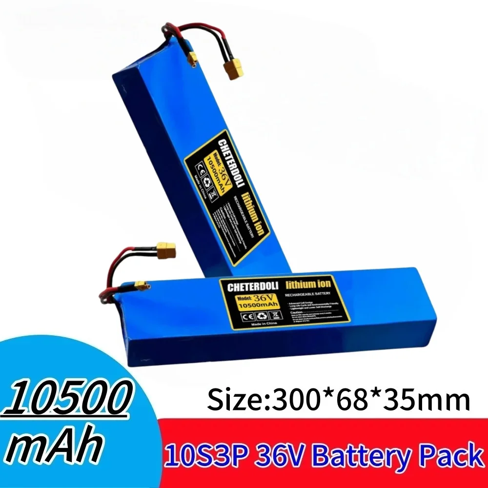 

36V 10500mAh 10s3p Lithium Battery for 250W-500W Electric ScooterHigh-Capacity Rechargeable Battery for 42V Scooter