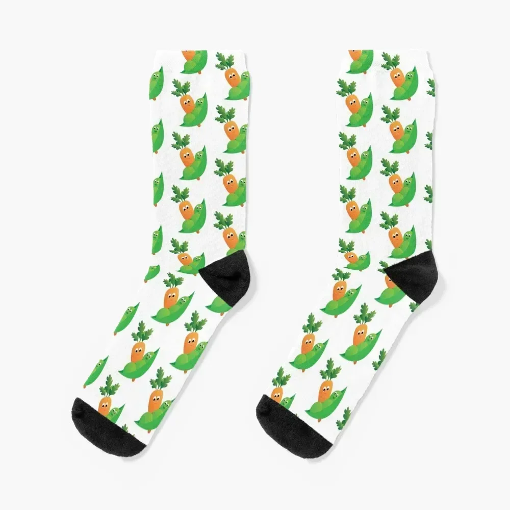 

Peas & Carrots Socks hockey Novelties FASHION winter gifts Socks For Girls Men's