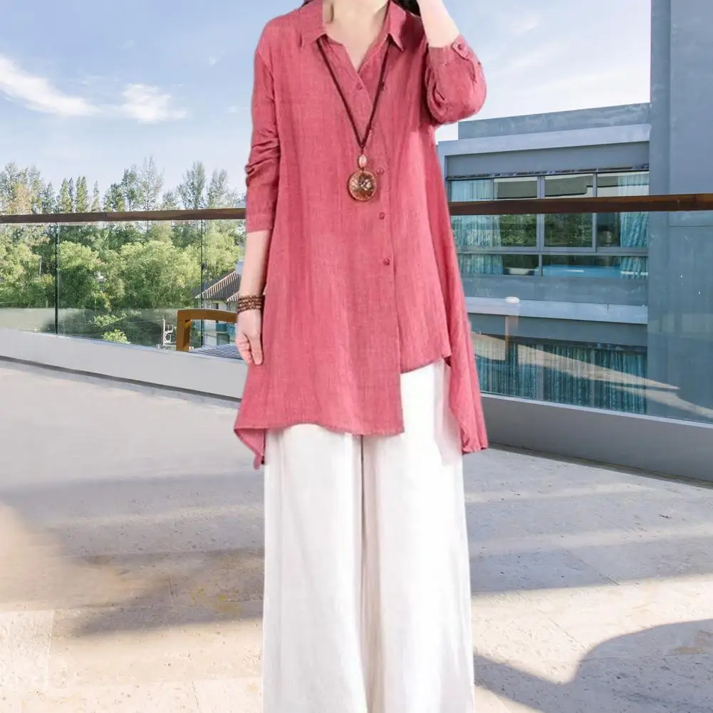 Solid Casual Loose Blouses For Women Fashion 2025 Autumn Vintage Women's Oversized Shirts And Blouses Elegant Youth Female Tops