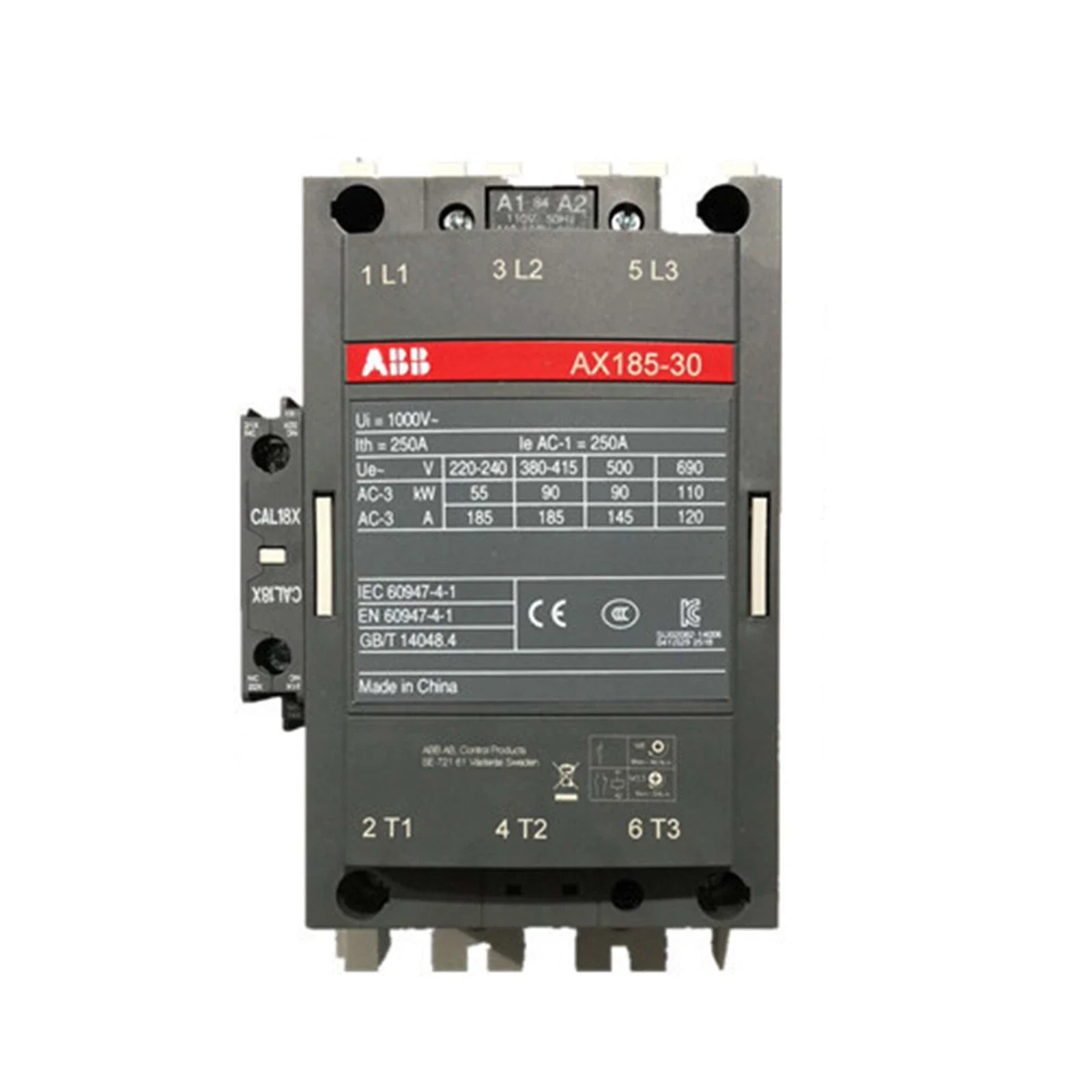 

10139724 AX185-30-11-80*220-230V50Hz/230-240V60Hz 1SFL491074R8011 contactor