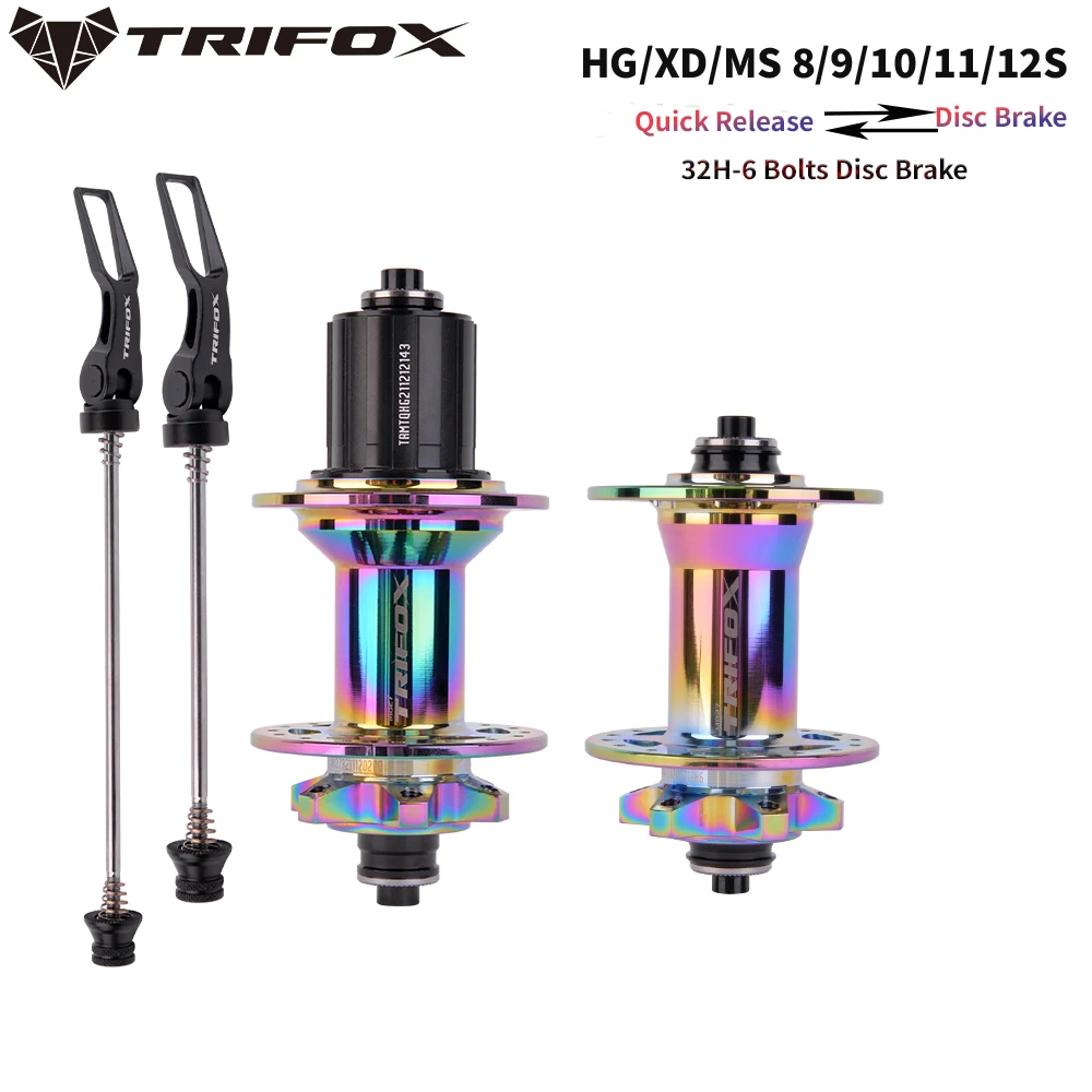 TRIFOX 72Click Hub 6 Bearing MTB Mountain Bike Hub Front Rear HG 32HDisc Brake Quick Release Bicycle Hubs 8 9 10 11 12 Speeds