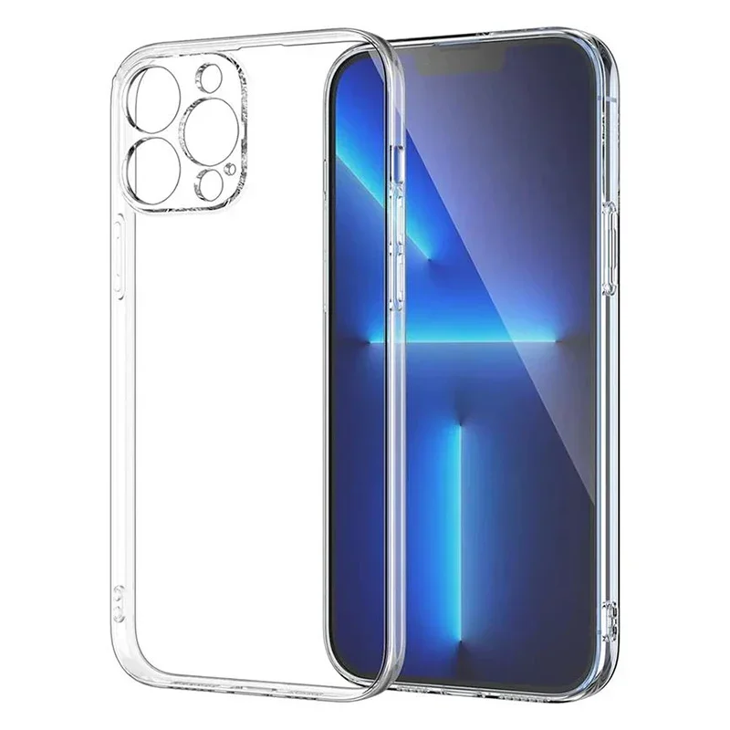 

Ultra Thin Transparent Silicone Soft Case For iPhone 15 14 13 11 Pro Max Clear Full Back Cover Case For 14 15 Plus 13 12 Mini