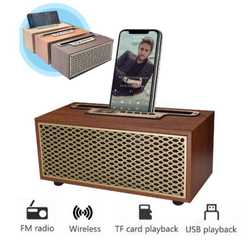 Retro Bluetooth Speaker Audience TWS System Altavoz Music Wireless Home Subwoofer Portable Bluetooth Remote Sound Home Theater