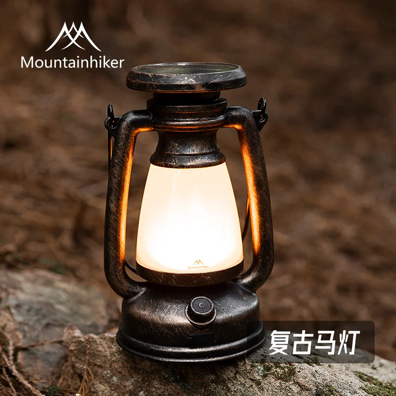 

Mountainhiker Outdoor Camping Portable Light Retro Horse Light Multifunctional Long Life Stepless Dimming Camping Tent Light
