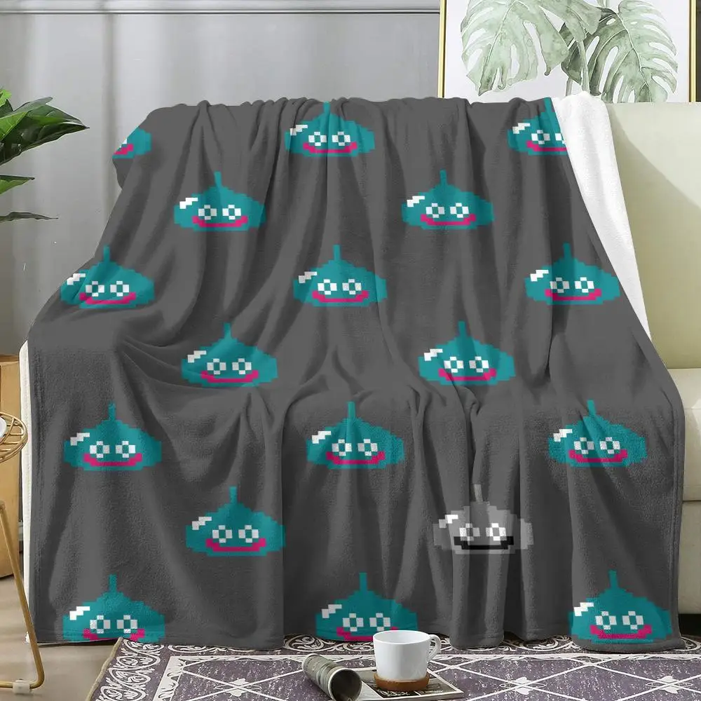 D-Dragon Quest Slimes Throw Soft Flannel Throw Summer Blanket Lightweight Cozy Nap Blanket for Sofa Bed Travel