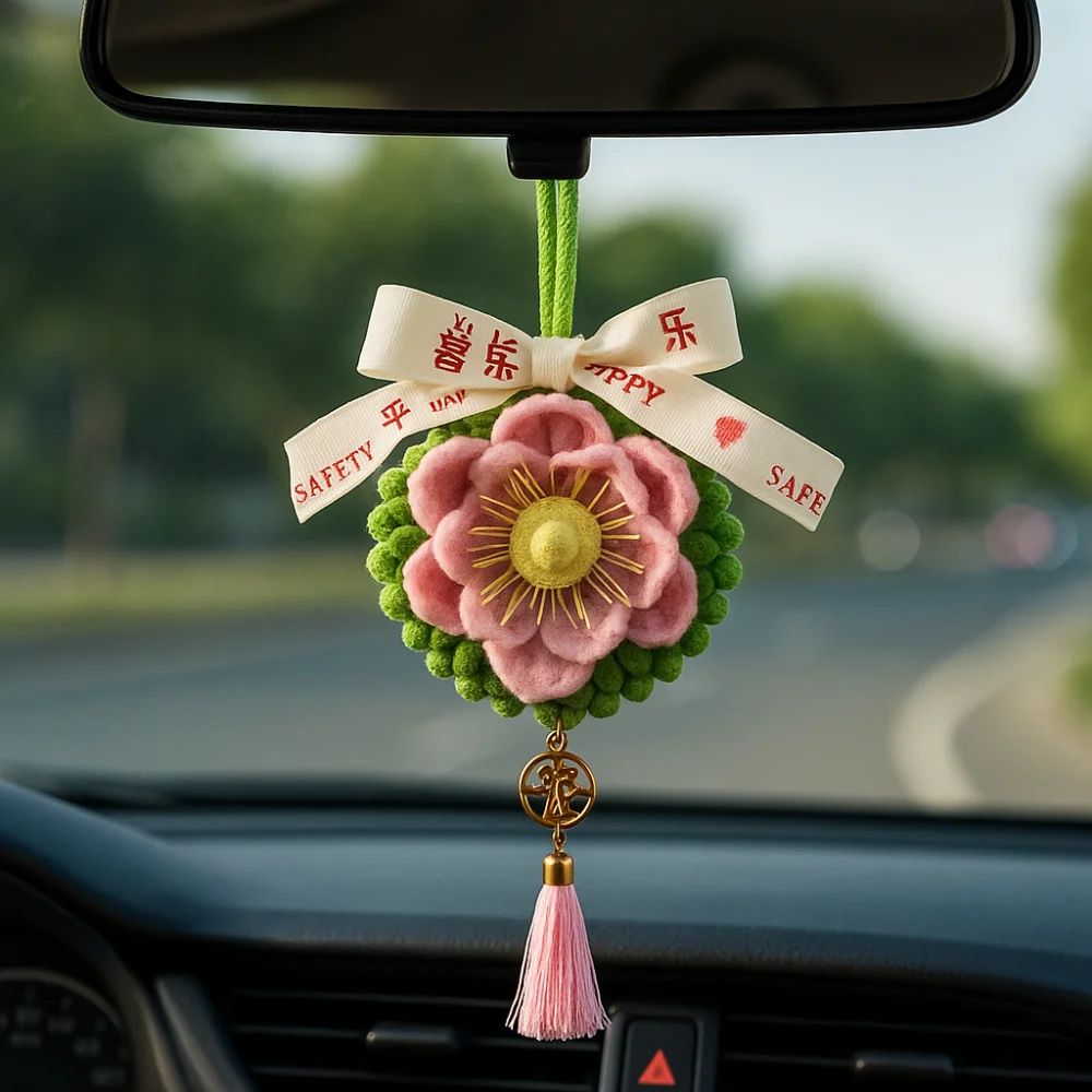 

Cartoon Rabbit Mid Autumn Festival Car Ornaments Decoration DIY Material Package Interior Accersories Cute Gift for Women Girls