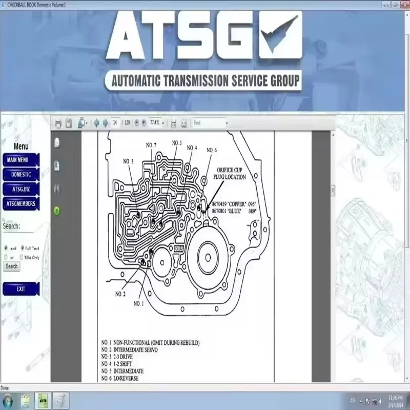 ATSG 2017 Auto Transmission Repair Manual Software Hot Sale Cars Diagnostic Guide Service Info for Automatic Transmissions