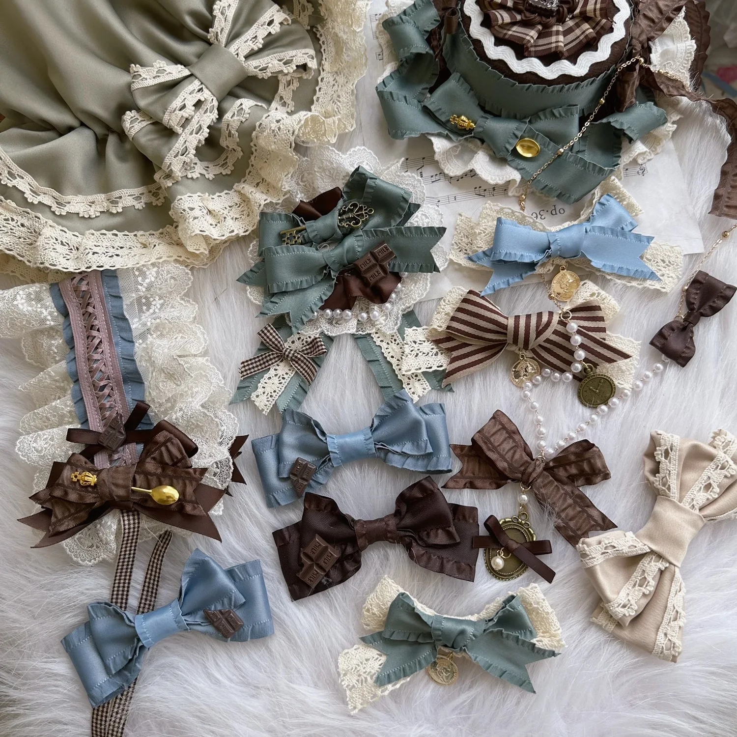 

Original homemade Lolita element headband with Lolita style headdress