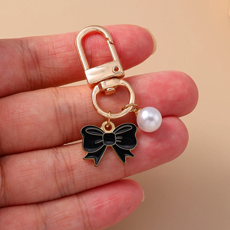 Aihua Markendesign Kristall Nummer 5 Schleife Parfüm High Heels Schlüsselanhänger für Damen Handtaschenanhänger Schlüsselringe Schmuck Geschenke – Detail 8