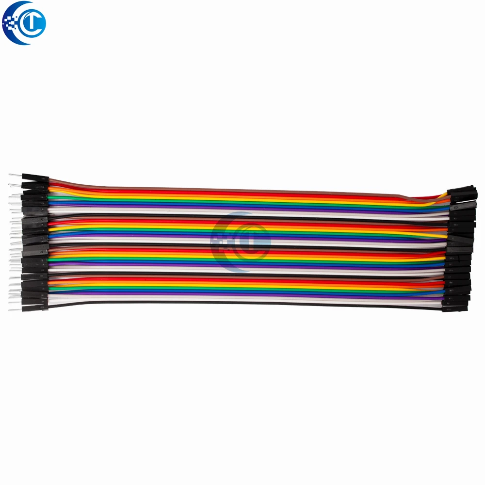 Premium Dupont Jumper Wire Kit - 120pcs Gold-Plated Connectors in 4 Lengths for Breadboard/PCB Prototyping (Male-to-Female/Male
