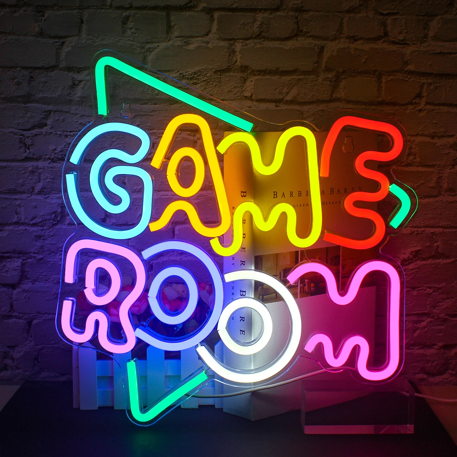 Game Room Neon Sign LED Wall Decor Lights USB Powered Acrylic Lamp For Gaming Zone Bedroom Table Signs Gamer Party Birthday Gift