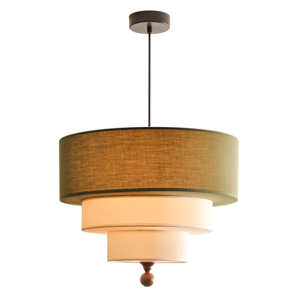 

Japanese-style wabi-sabi wind, hotel restaurant bed and breakfast lights, French fabric living room bedroom chandelier