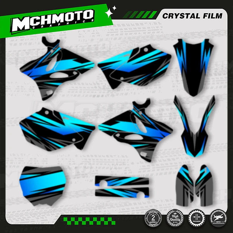 

MCHMFG Motorcycle Graphics Decal Adhesive Stickers Kits For YAMAHA YZ 125 250 2002-2014 YZ125 YZ250