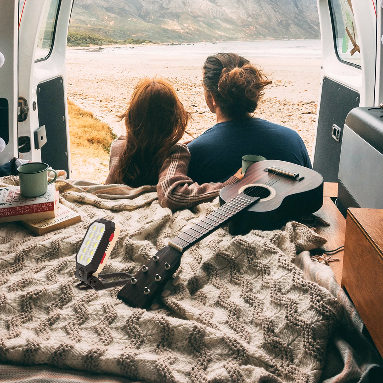 

1 set Led Work Rechargeable Usb Charging Foldable Long Life Outdoor Camping Light For Car Repair Emergency Solar Light