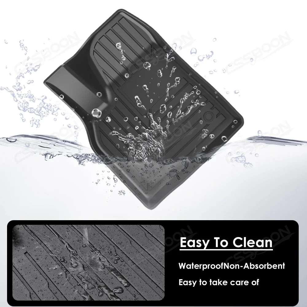 TPE Floor Mats Full Wrap For Tesla New Y Juniper 2025 Rear Trunk Carpets Weather-resistant Floor Liner Cargo Mat