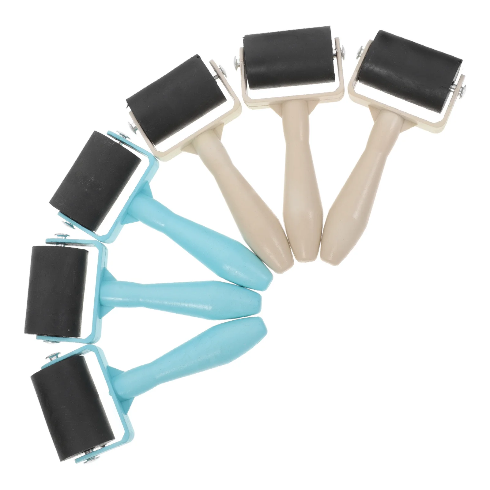 6 個プロフェッショナルグレード版画用ローリングスタンピングクラフトペイントインク分配ツール画材キット